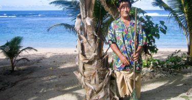 Beach Cleaner on Samoa