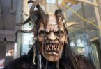 Krampus mask and costune by Stefan Kroidl on display in Salzburg