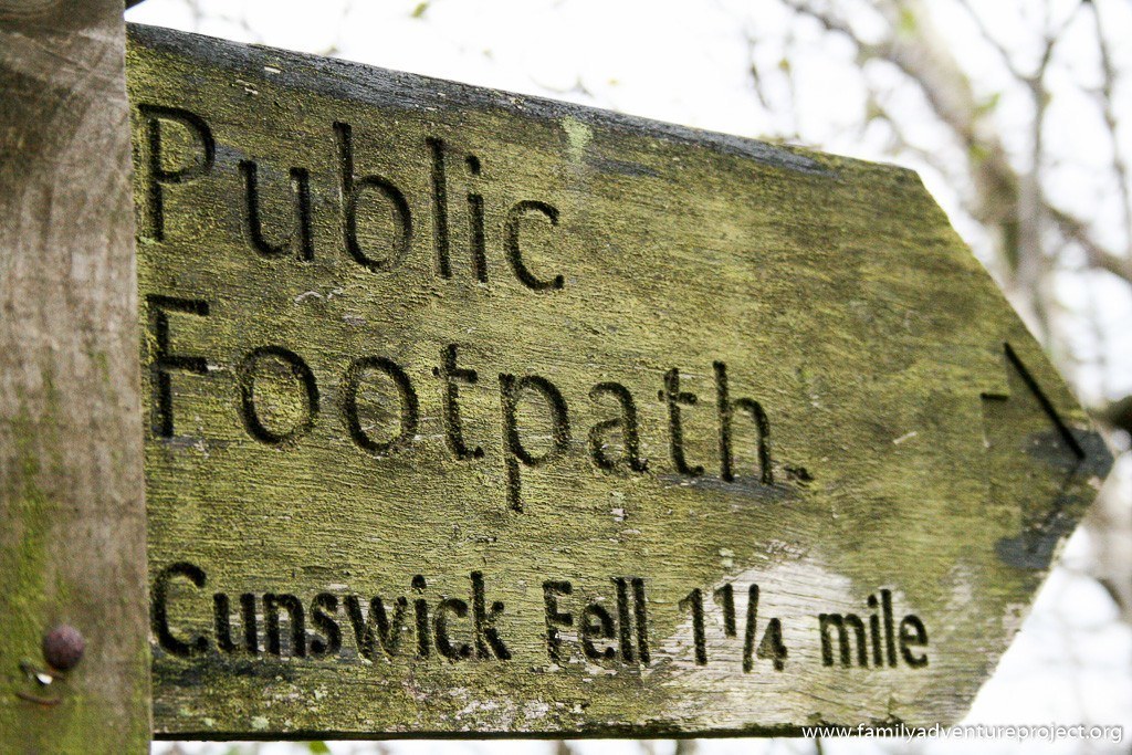 Footpath Sign Cunswick Fell