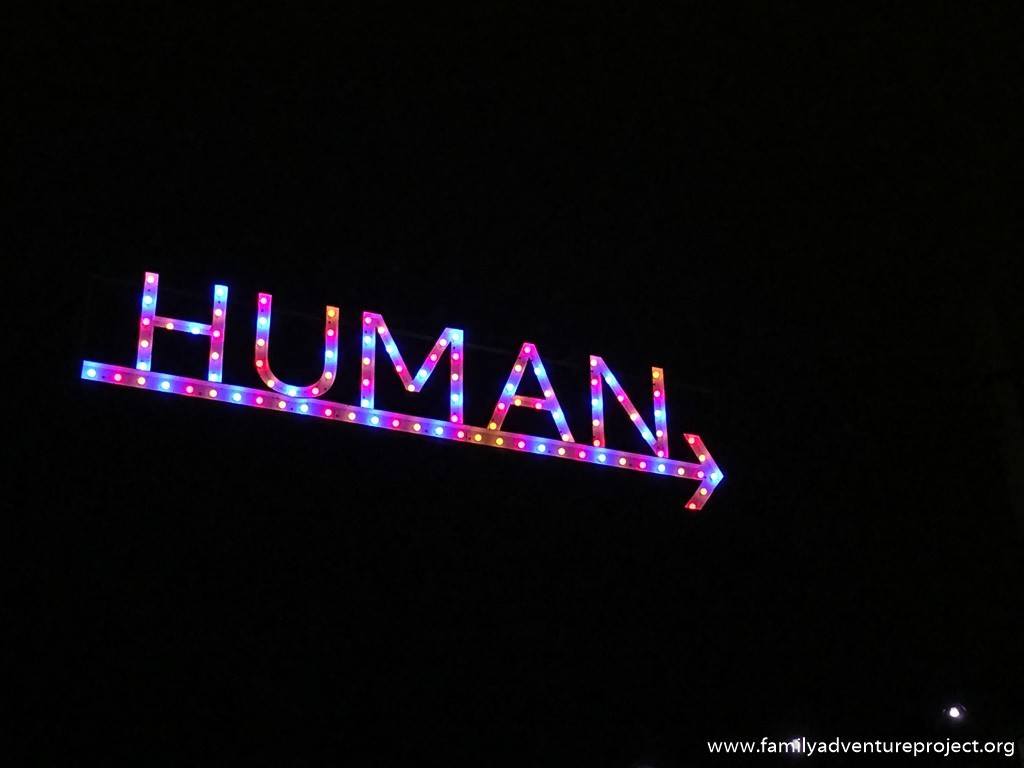 Human - light art at Lightpool in Blackpool