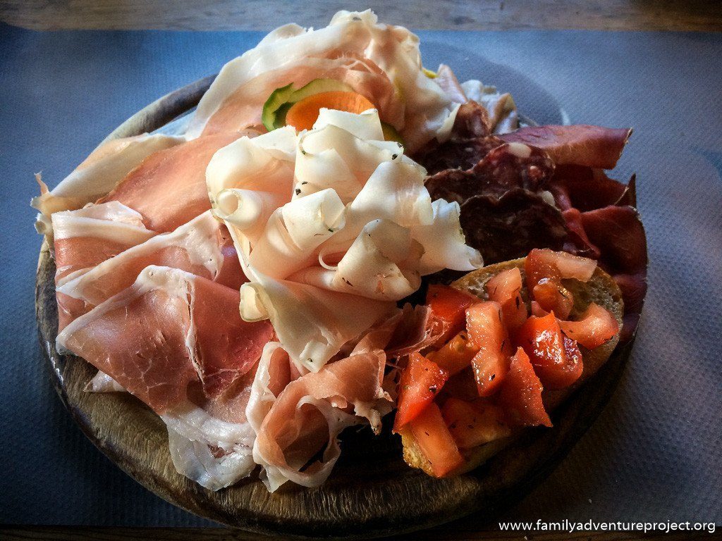 Platter of Charcuterie in Taverna Coppapan, La Thuile