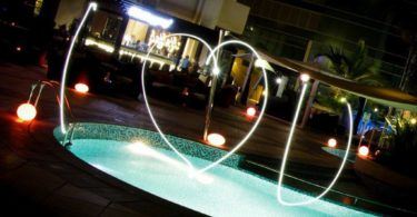 I Love You Heart written in lights