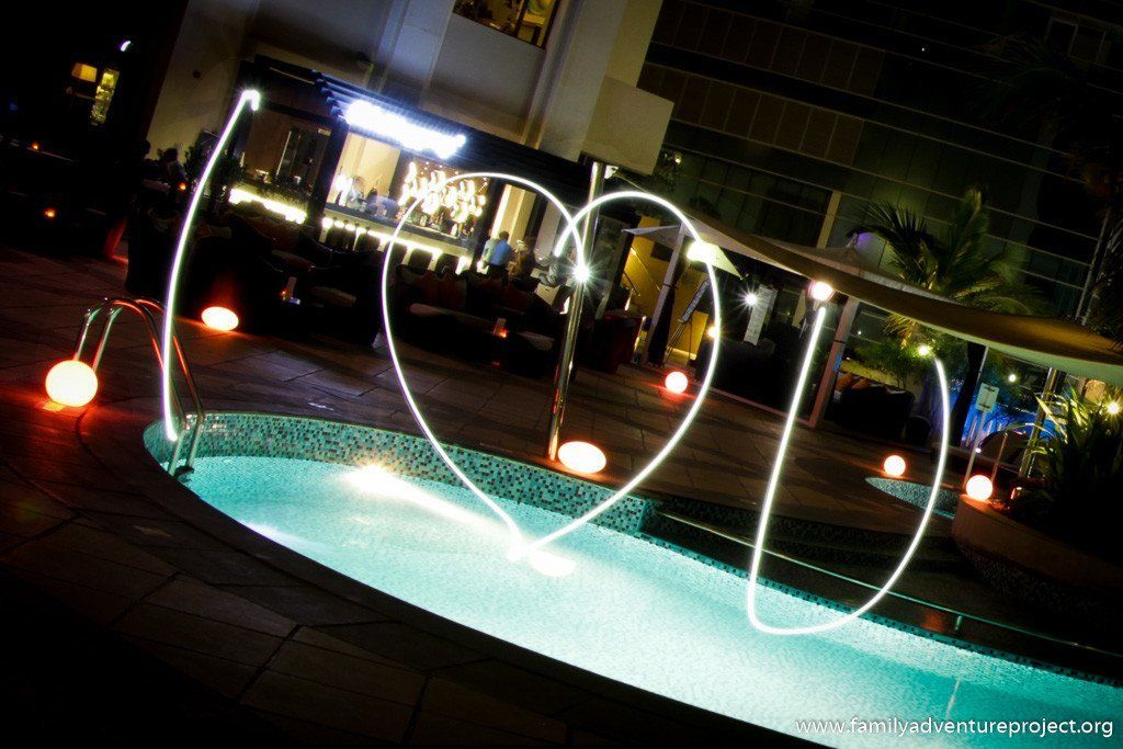I Love You Heart written in lights