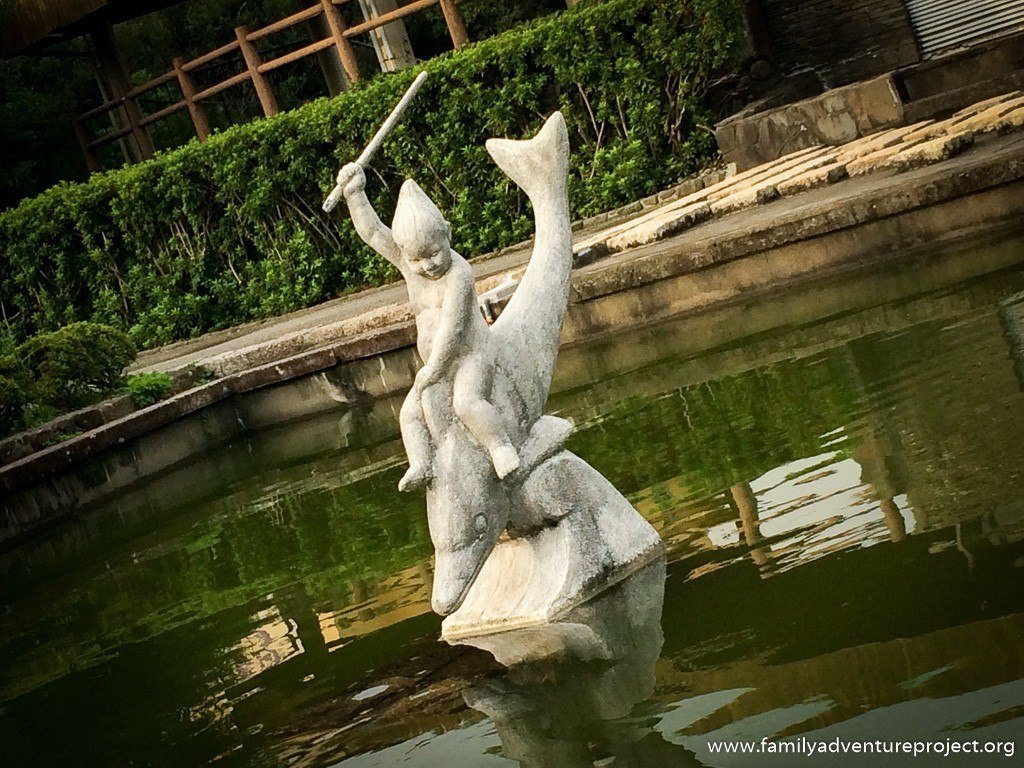 Statue outside the Whale Museum in Taiji Japan