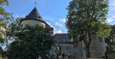 Arriving at Burg Bilstein Hostel
