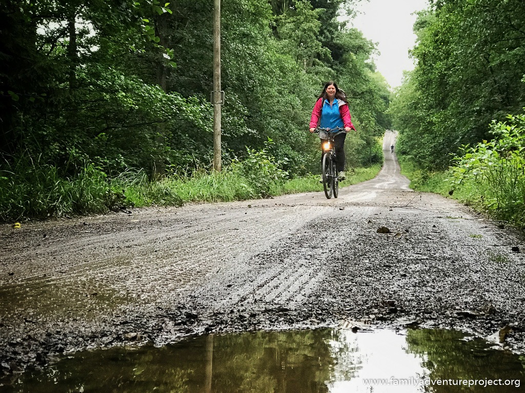 Cycling in the Eifel National Park Germany on forest trails