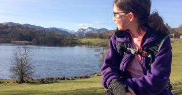 Admiring the views at Loughrigg Tarn, Cumbria