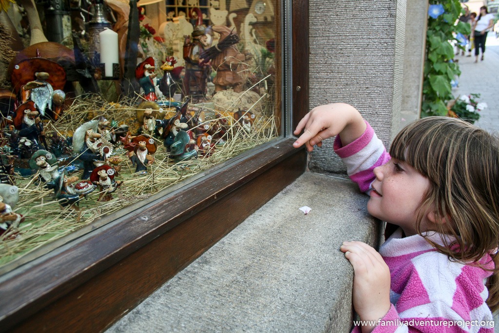 Kids exploring Rothenburg Ob Tauber