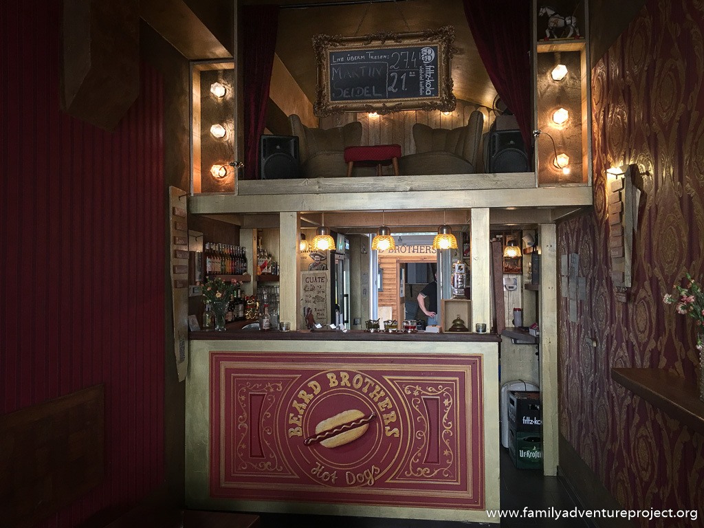 Hot Dogs and Beer at Bearded Brothers in Leipzig