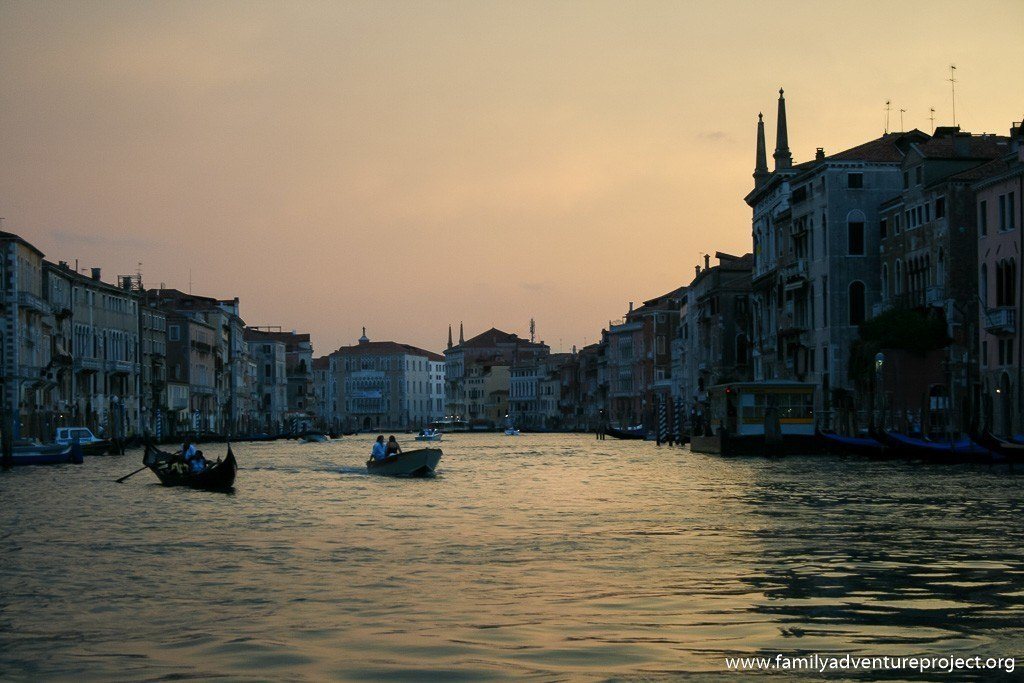 Dawn on the canals in Venice