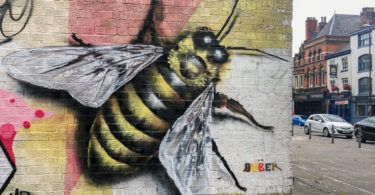 Bee Street Art on Mason Street in Manchester