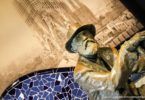 Gaudi in Barcelona. Statue in Gaudi Experience