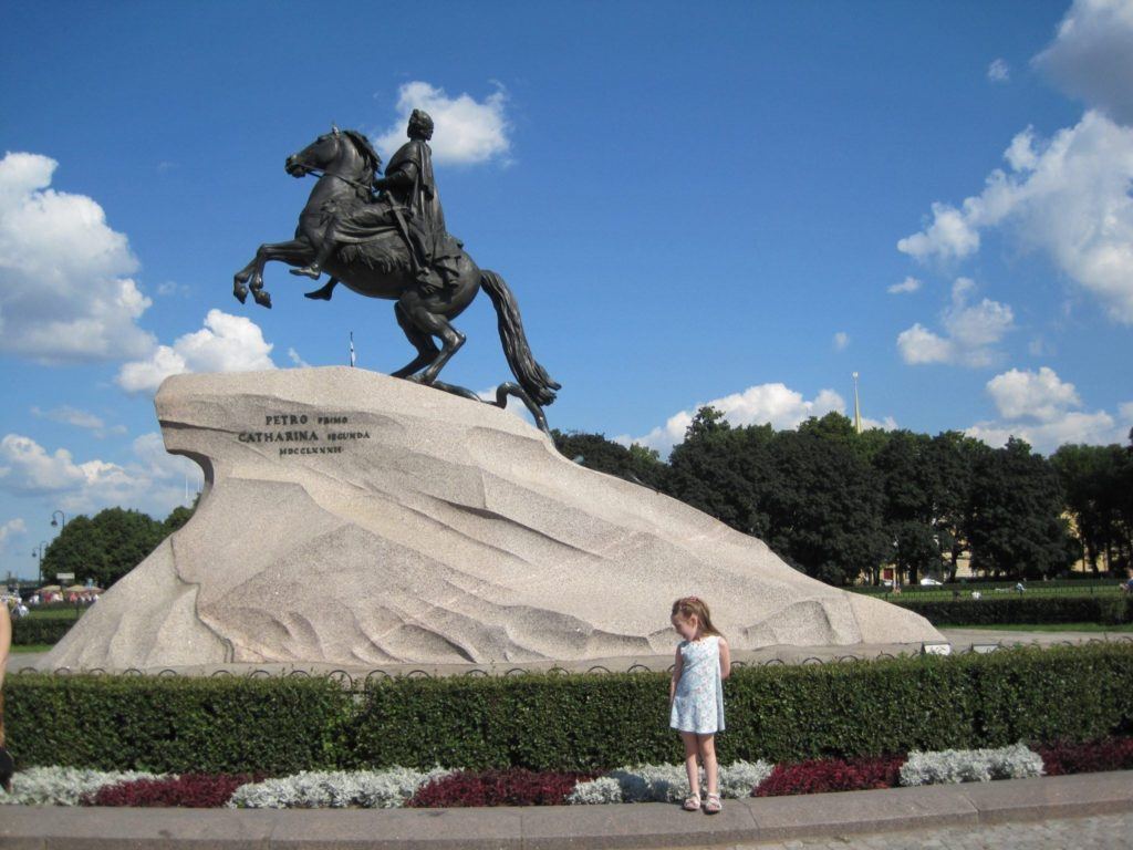 st-petersburg-russia-small-girl-at-bronze-horseman. Image by Lisa Goodmurphy